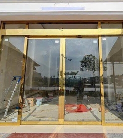 CỬA LÙA TỰ ĐỘNG INOX 2 CÁNH 2 FIX