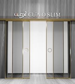 CỬA LÙA O SLIM 2 CÁNH ÂM TƯỜNG ĐỐI XỨNG