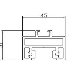THANH NHÔM NGANG CÁNH SLIM LILOX XẾP GẤP