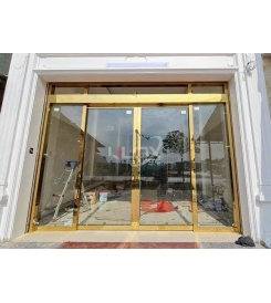 CỬA LÙA TỰ ĐỘNG INOX 2 CÁNH 2 FIX