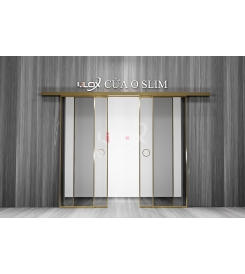 CỬA LÙA O SLIM 2 CÁNH ÂM TƯỜNG ĐỐI XỨNG